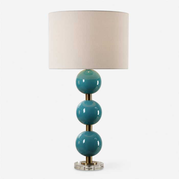 Uttermost Palawan Blue Glaze Table Lamp