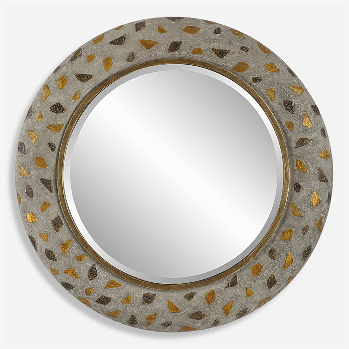 Uttermost Copper Terrazzo Round Mirror