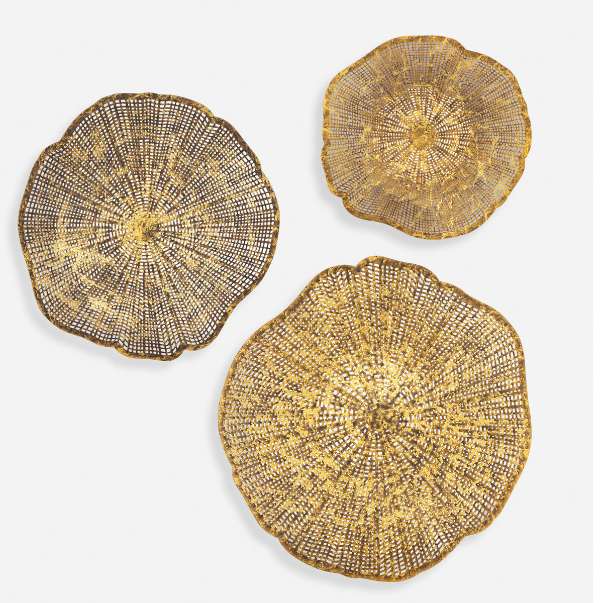 Uttermost Radiance Gold Metal Wall Decor Set/3