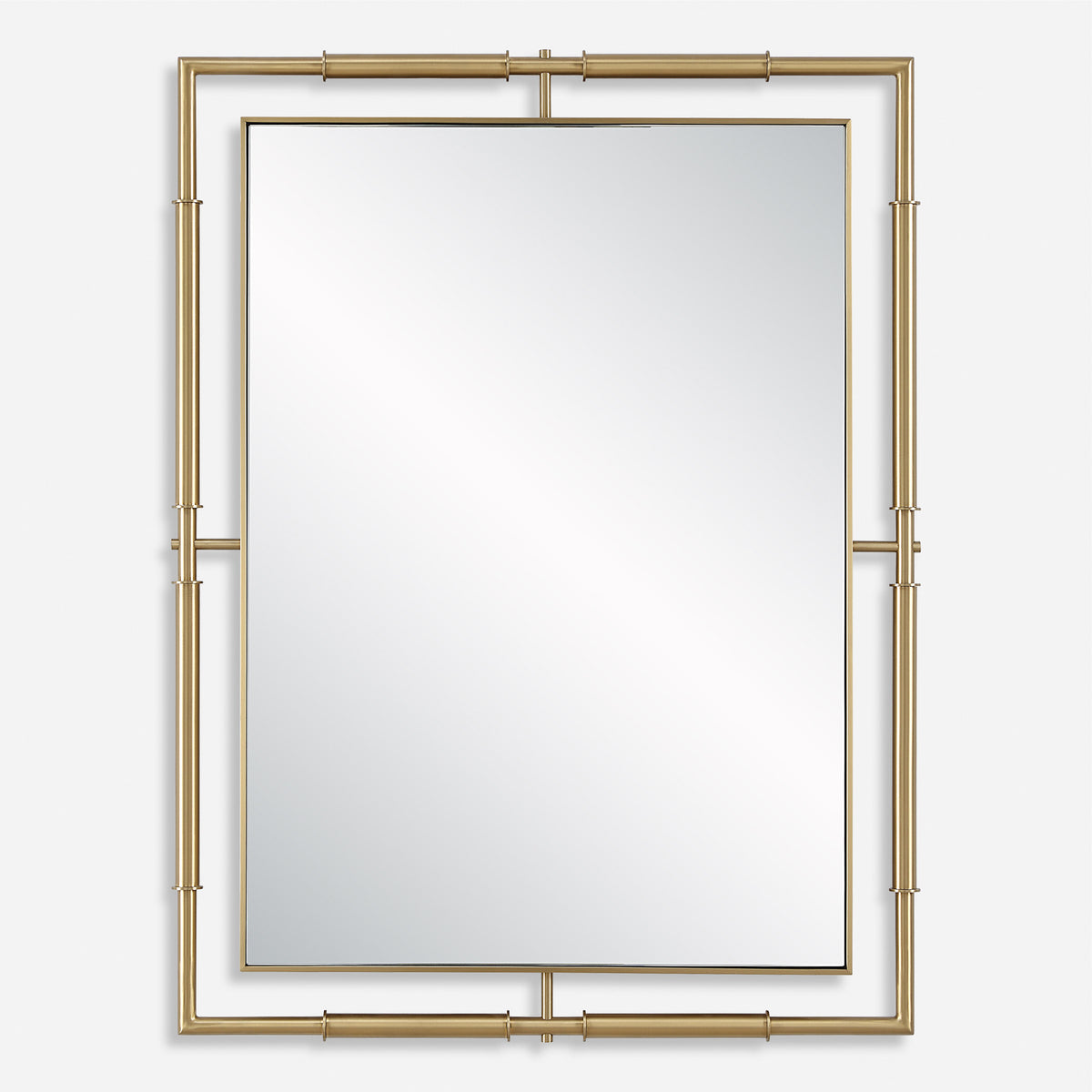 Uttermost It's All Connected Rectangle Brass Mirror