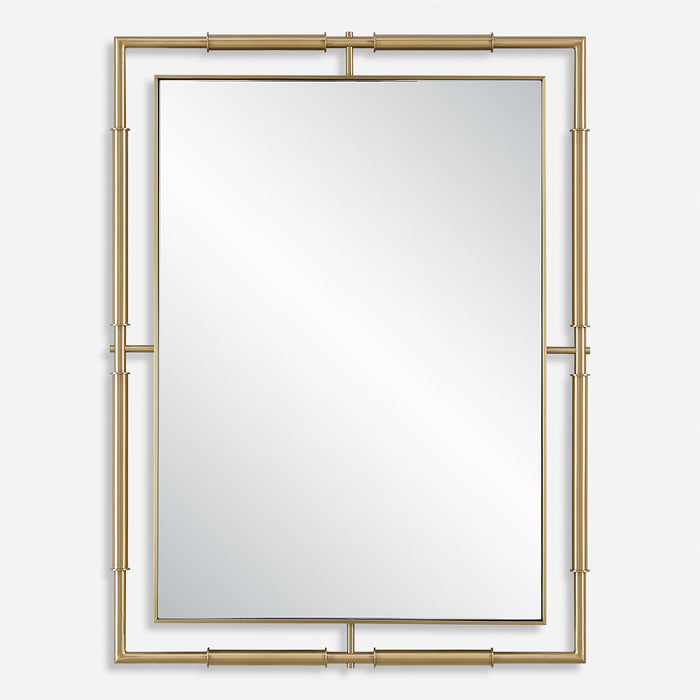 Uttermost It's All Connected Rectangle Brass Mirror