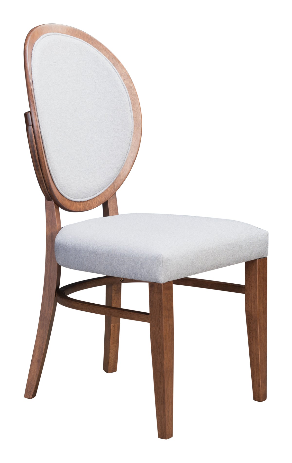 Regents Dining Chair (Set of 2) Walnut & Light Gray