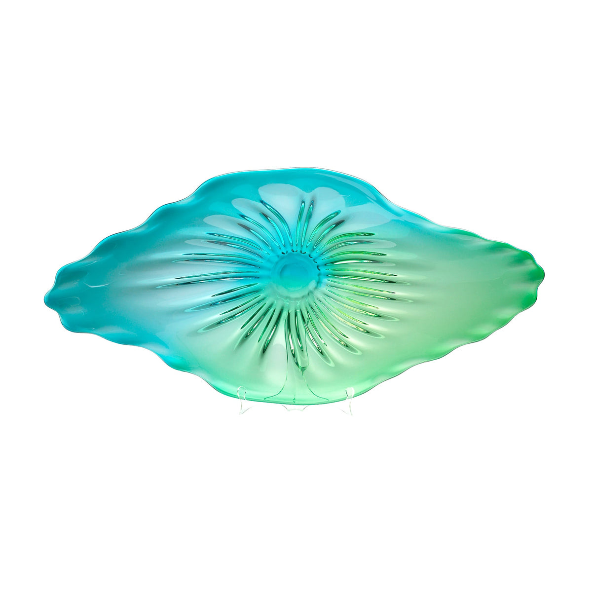 Art Glass Plate|Turquoise by Cyan