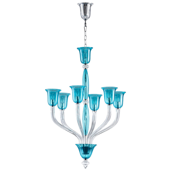 Vetrai 6lt. Chandelier by Cyan