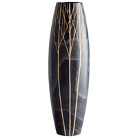 Onyx Winter Vase|Black-MD by Cyan