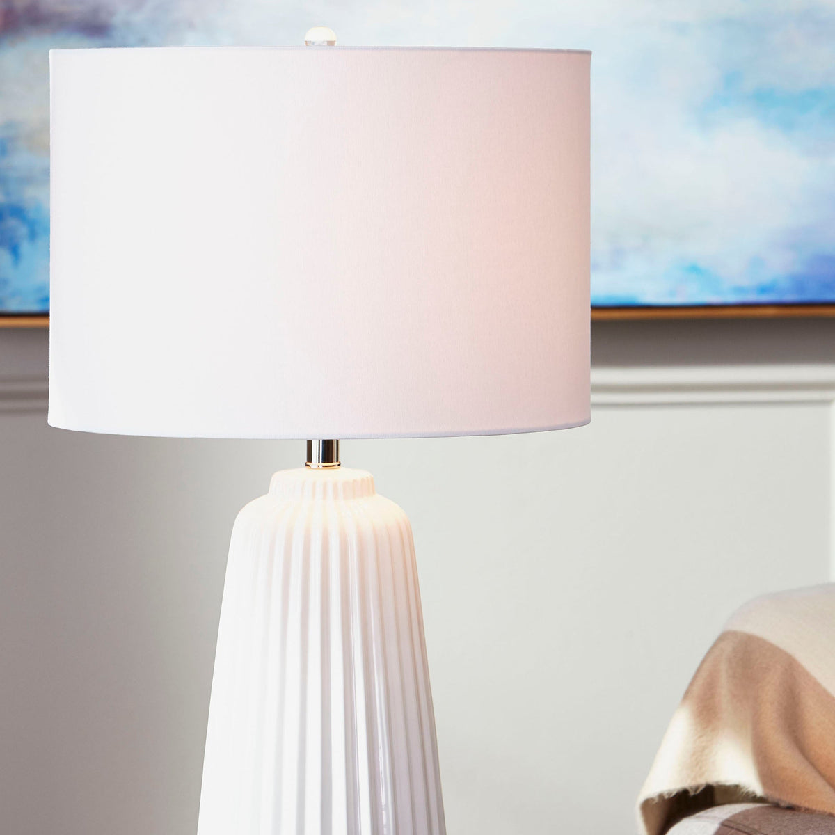 Delphine Table Lamp|White by Cyan