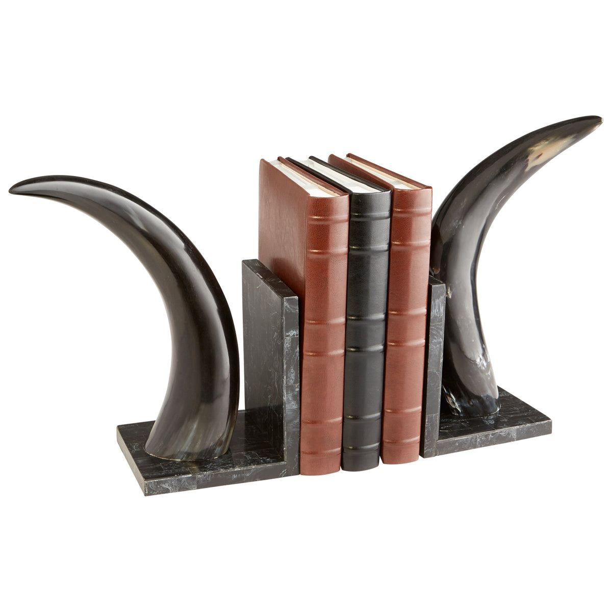 Horn Rimmed Bookends by Cyan