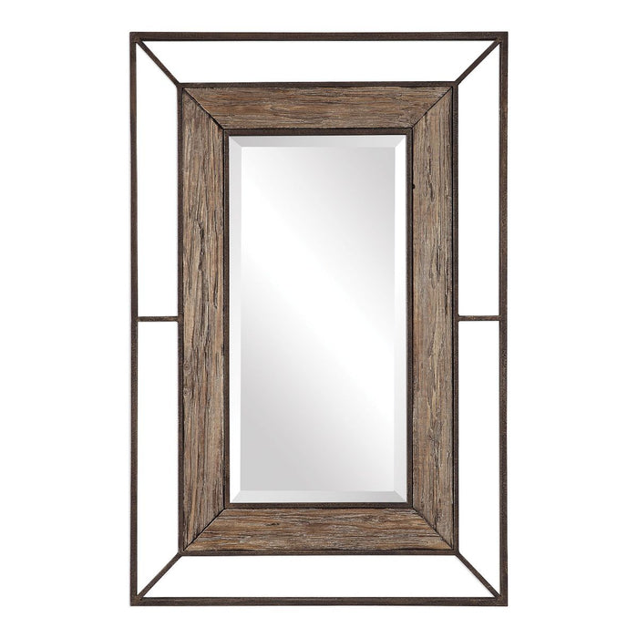 Uttermost Ward Open Framed Wood Mirror