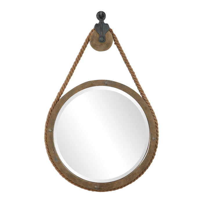 Uttermost Melton Round Pulley Mirror