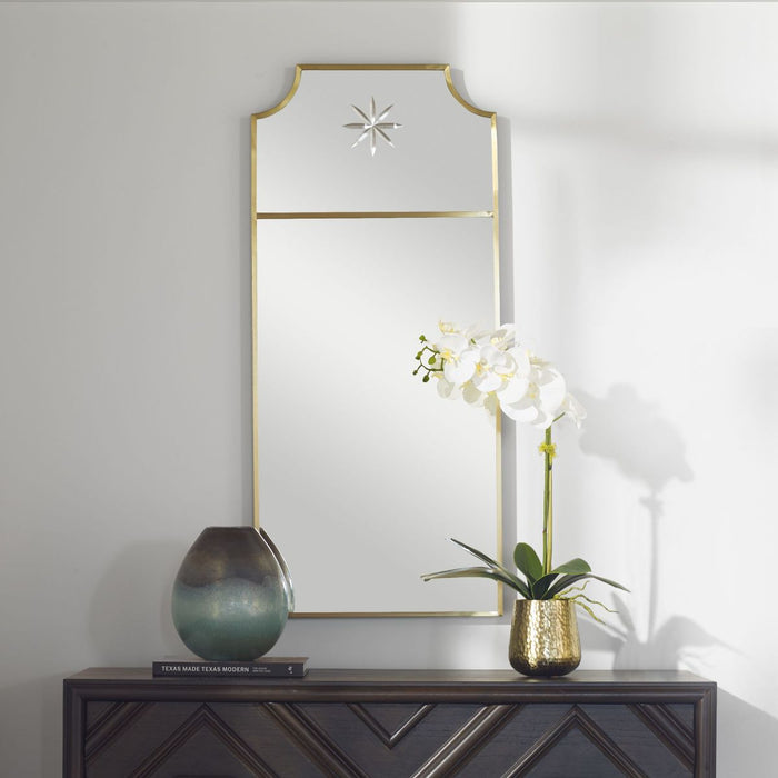 Uttermost Caddington Tall Brass Mirror