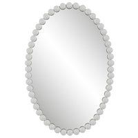 Uttermost Serna White Oval Mirror