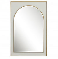 Uttermost Crisanta Gloss White Arch Mirror