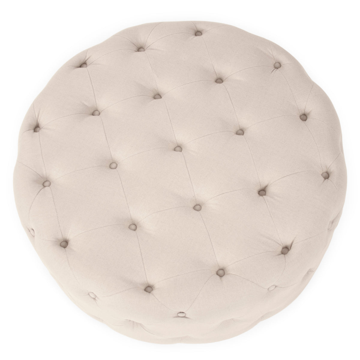 Round Tufted Ottoman by Zentique