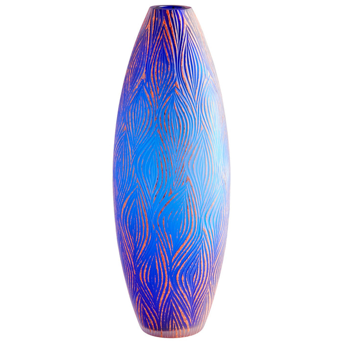 Fused Groove Vase | Blue by Cyan