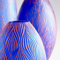 Fused Groove Vase | Blue by Cyan