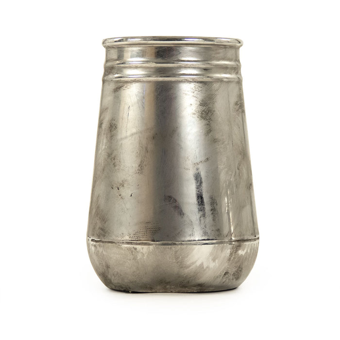 Distressed Metallic Silver Vase (10039S A840) by Zentique