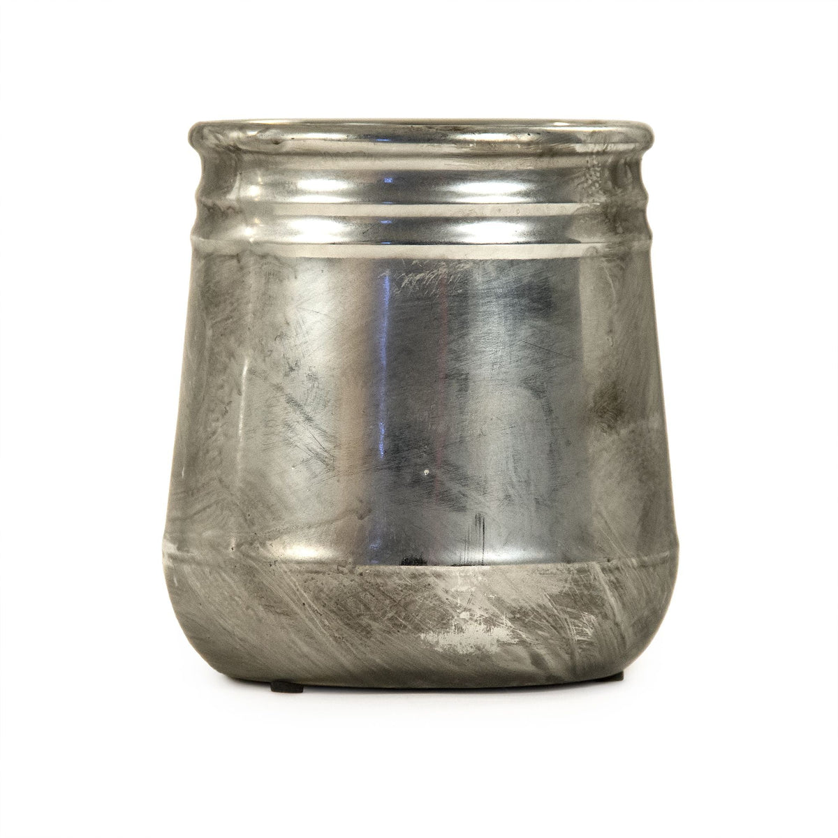 Distressed Metallic Silver Vase (10040S A840) by Zentique