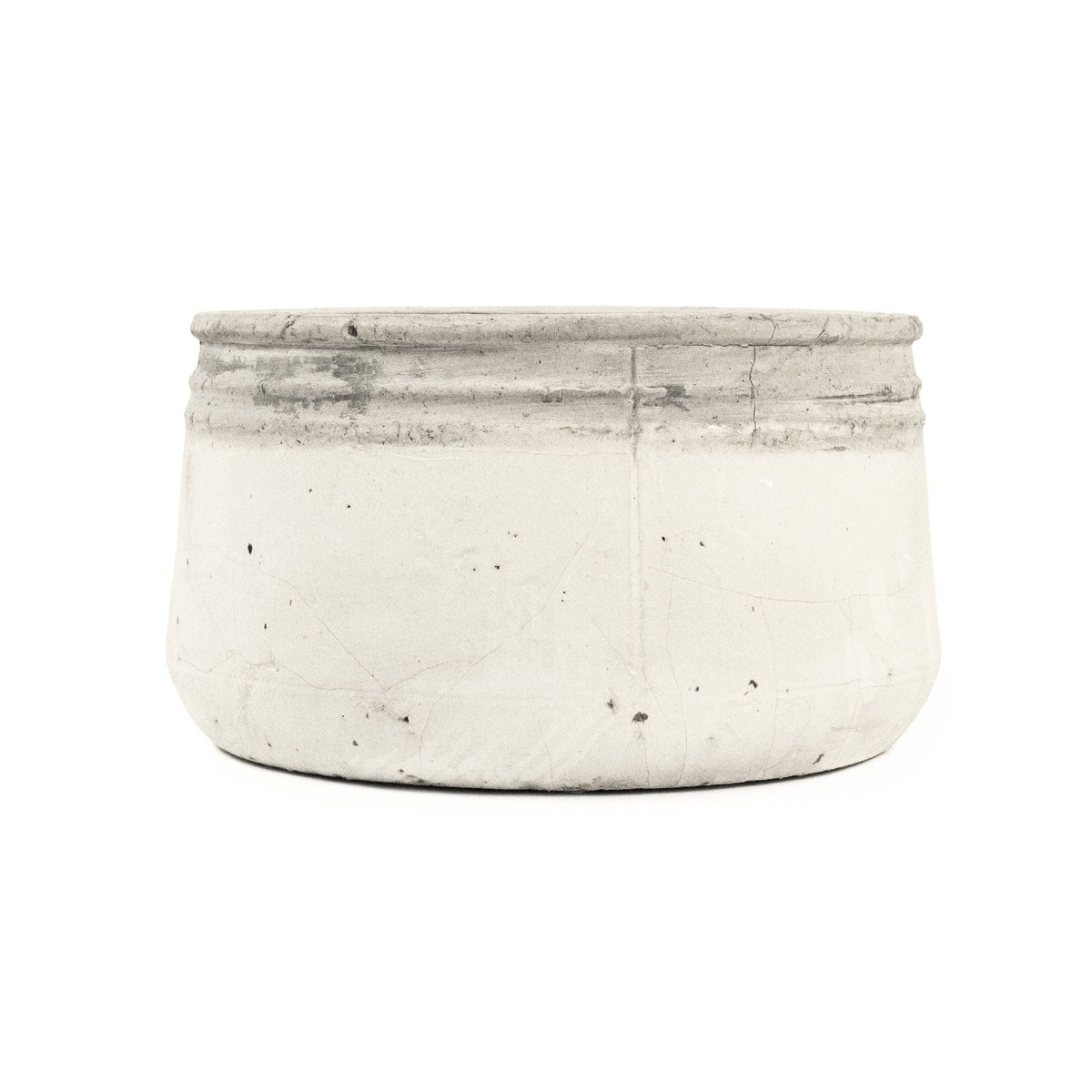 Distressed White Bowl (10041L A25A) by Zentique