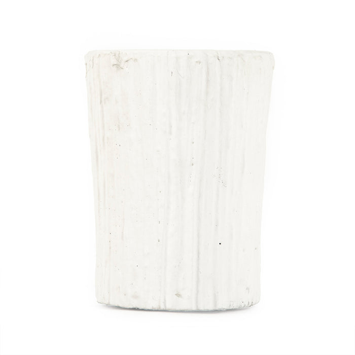 Distressed White Vase (10043S A148) by Zentique