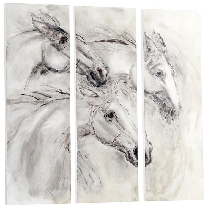 Galloping Wall Art|White by Cyan