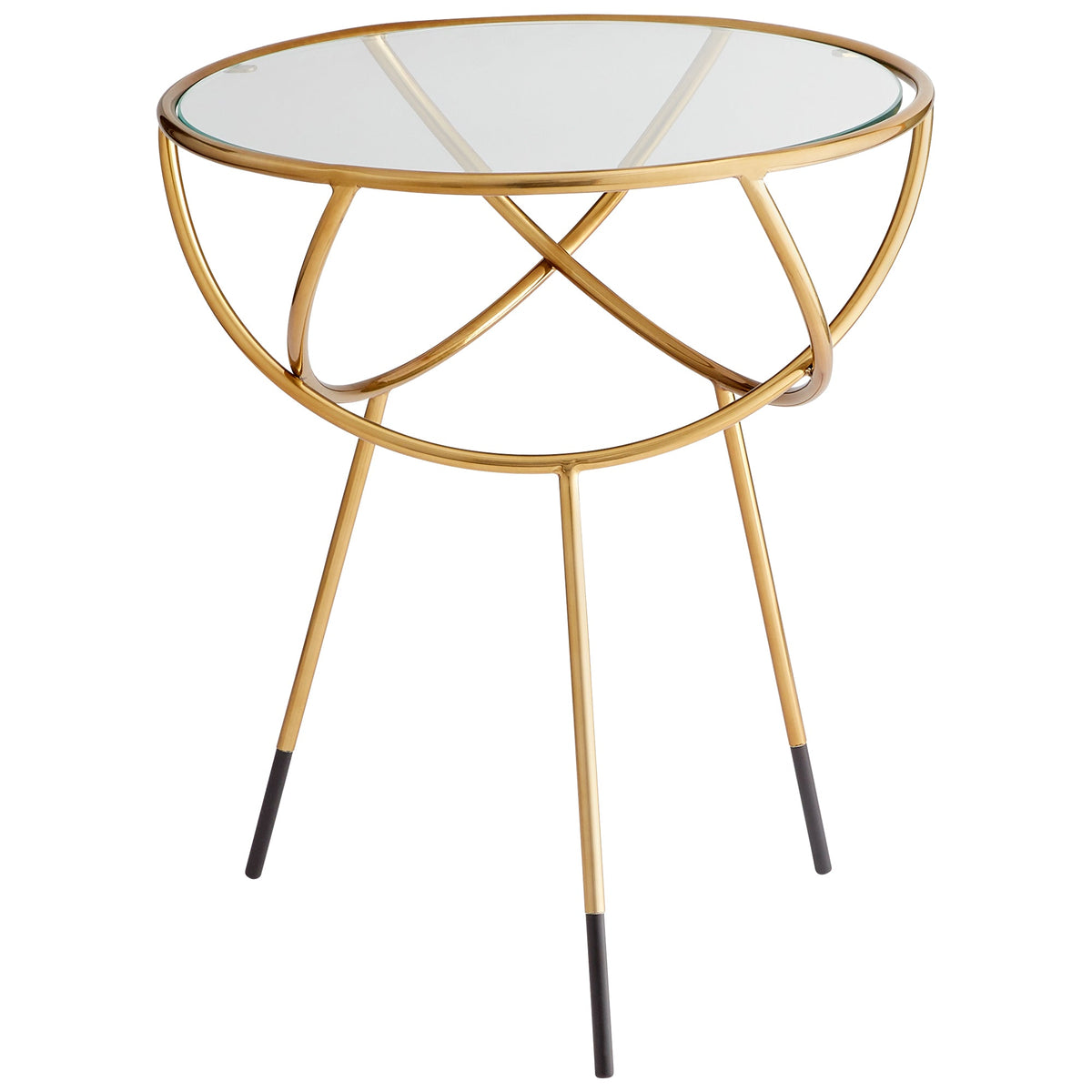 Gyroscope Side Table|Gold by Cyan