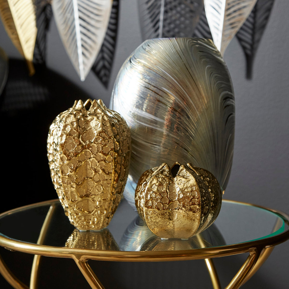 Pores Vase | Gold - Small by Cyan