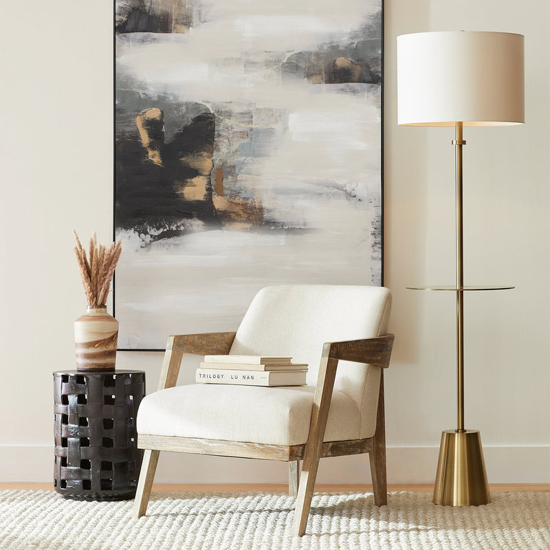 Peplum Floor Lamp | Brass by Cyan