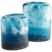 Spruzzo Vase|Blue - Large by Cyan