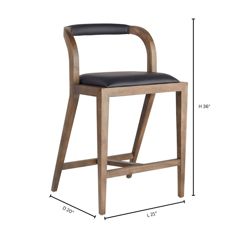 Caralia Bar Stool | Black by Cyan