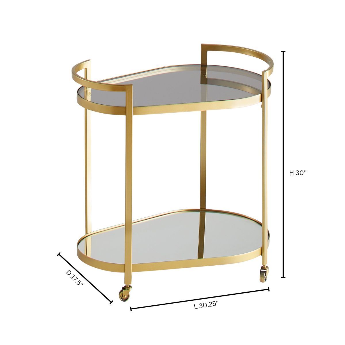 Cosmo Bar Cart | Gold by Cyan