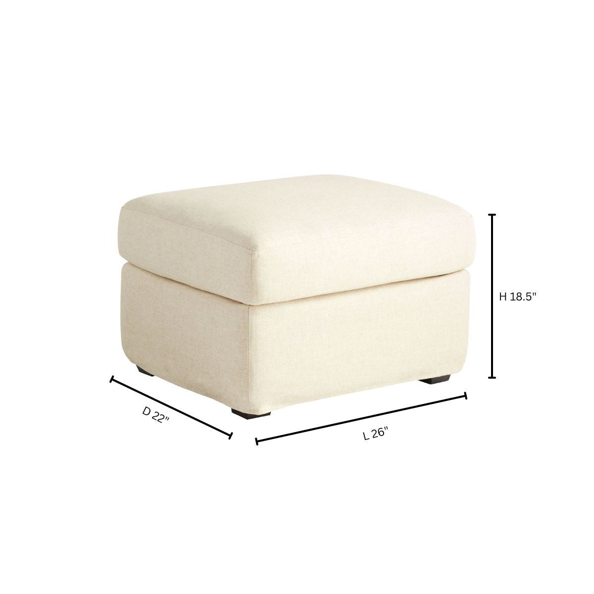 Sovente Ottoman | White by Cyan