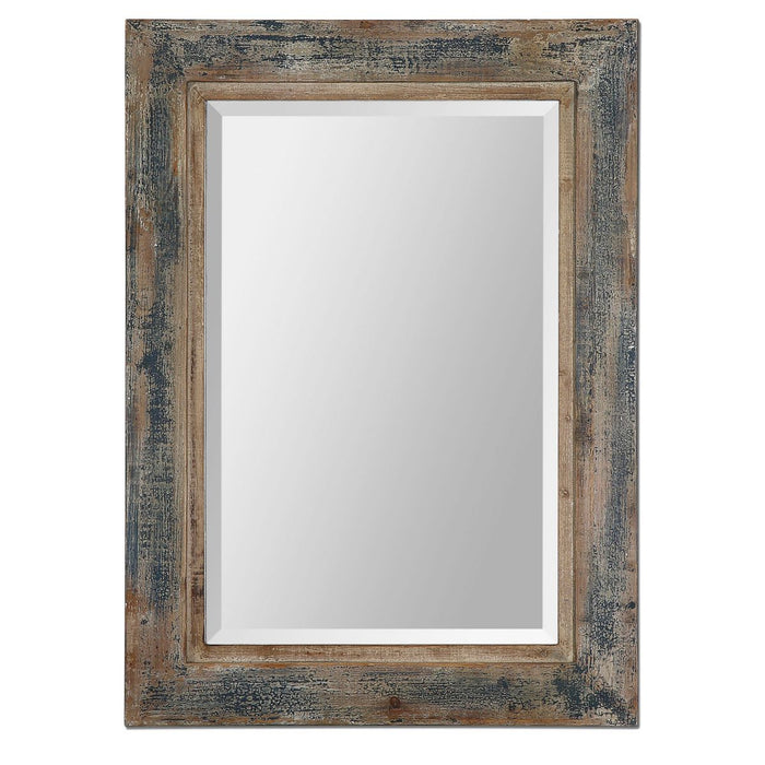 Uttermost Bozeman Distressed Blue Mirror