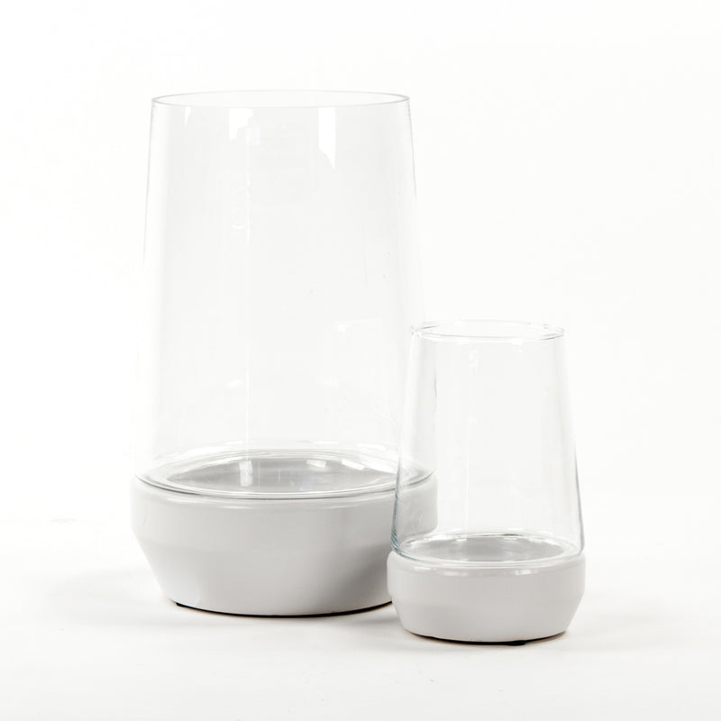 White Hurricane  Vase(7283S A579) by Zentique