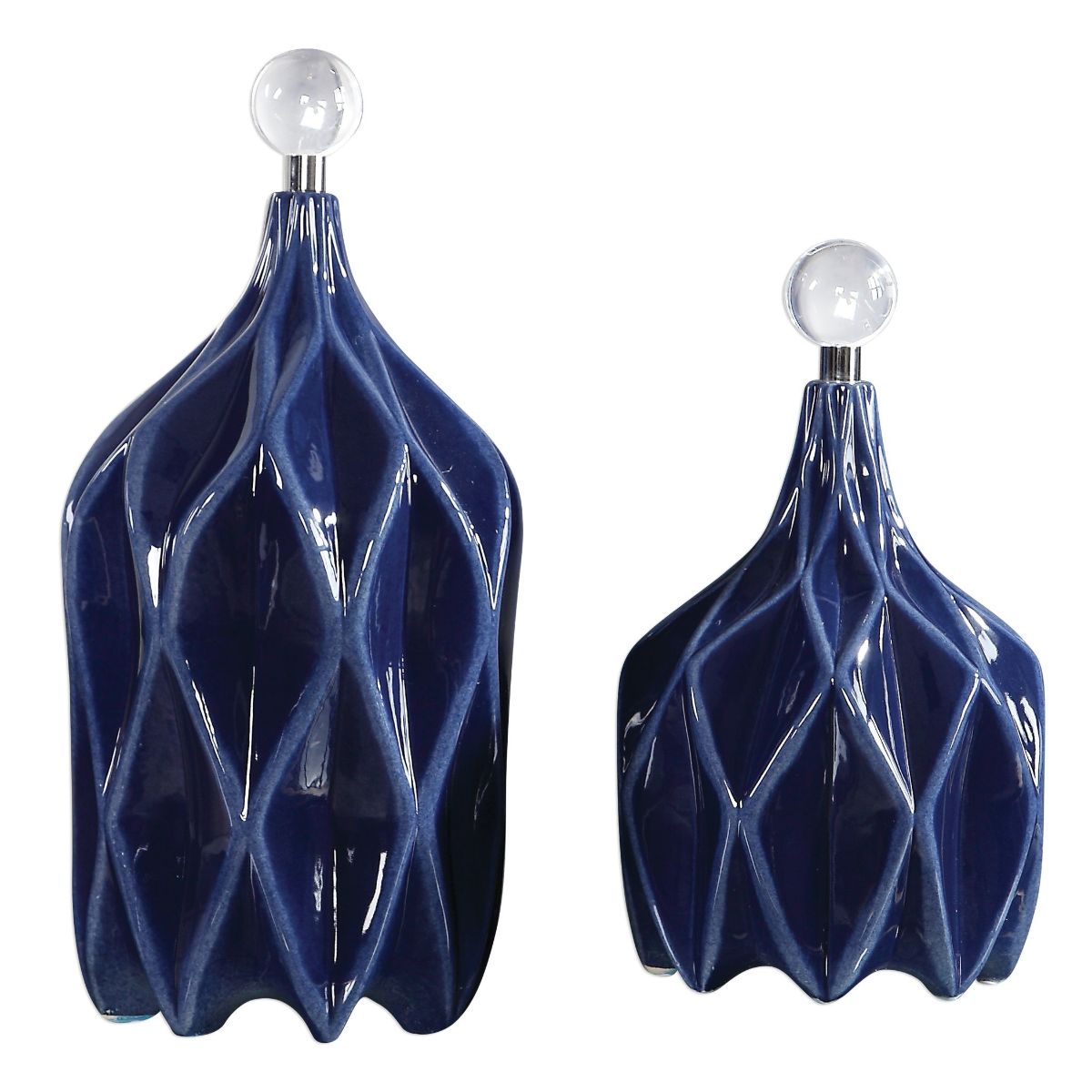 Uttermost Klara Geometric Bottles, S/2