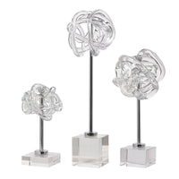 Uttermost Neuron Glass Table Top Sculptures, S/3