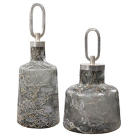 Uttermost Storm Art Glass Bottles, S/2