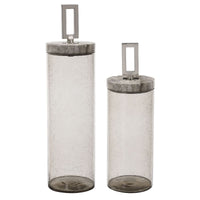 Uttermost Carmen Seeded Glass Containers, S/2