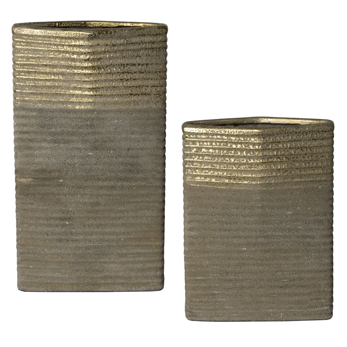 Uttermost Riaan Ribbed Vases, S/2