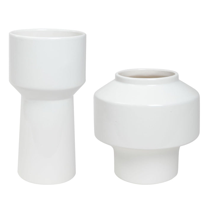 Uttermost Illumina Abstract White Vases, Set/2