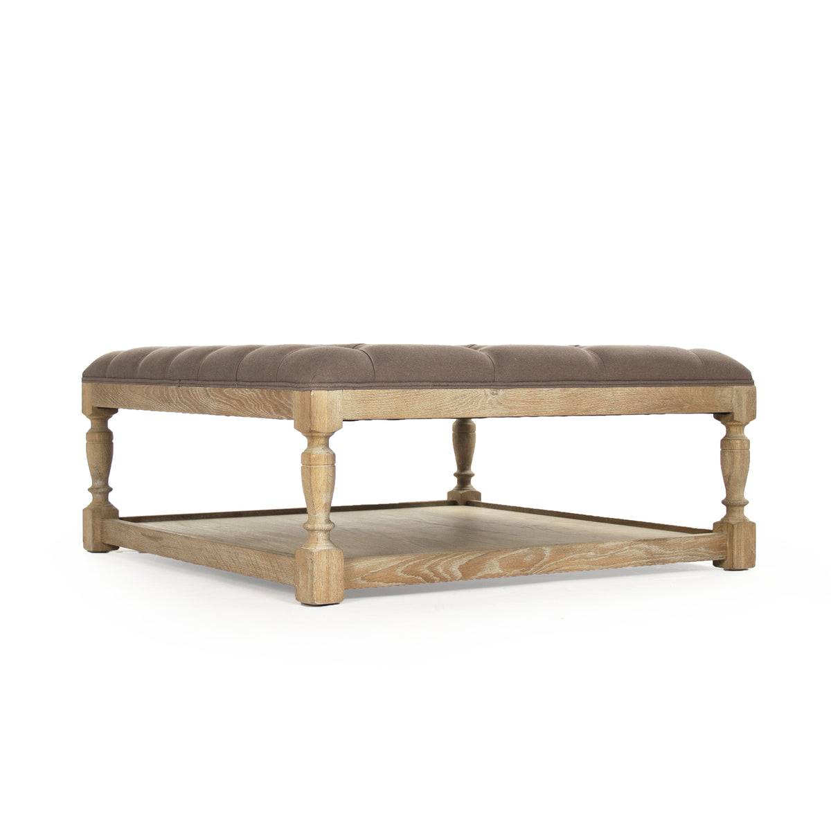 Square Tufted Ottoman by Zentique