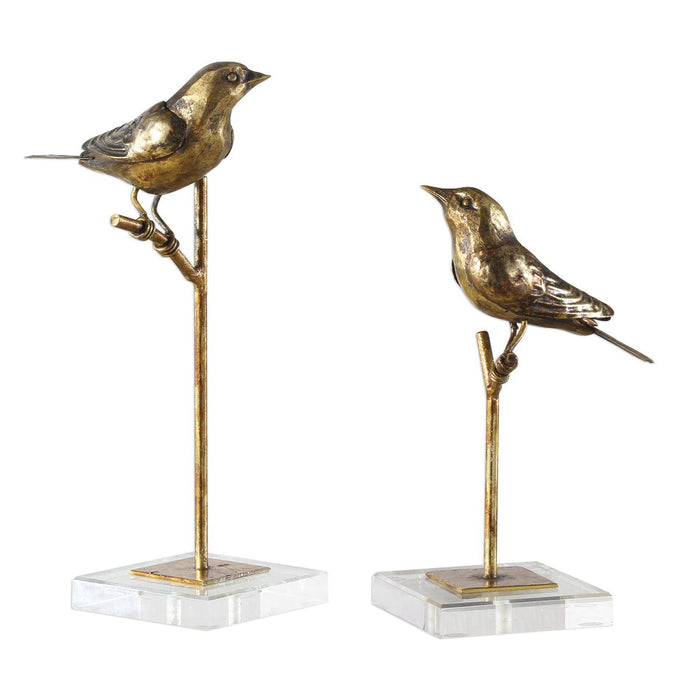 Uttermost Passerines Bird Sculptures S/2