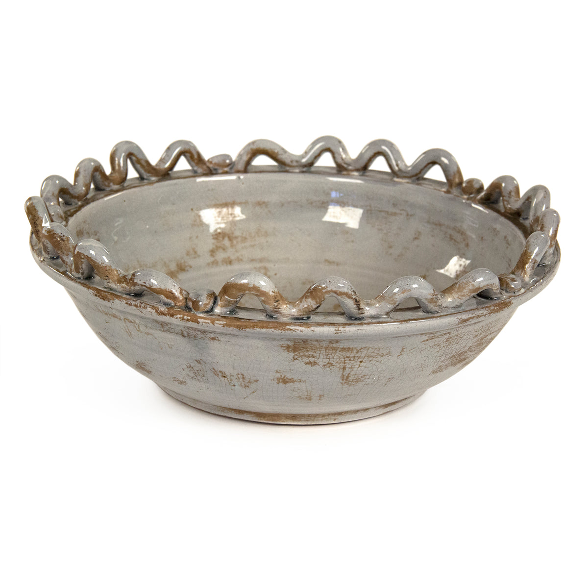 Distressed Grey Bowl by Zentique