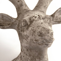 Distressed Grey Wash Deer Head (6552L A344) by Zentique