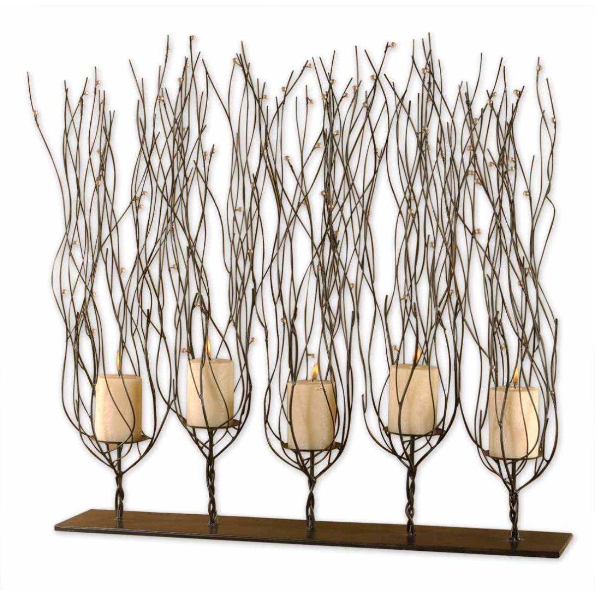 Uttermost Fedora Dark Brown Candleholder