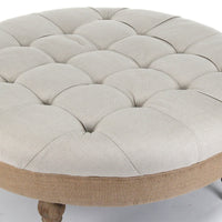 Maison Tufted Round Ottoman by Zentique