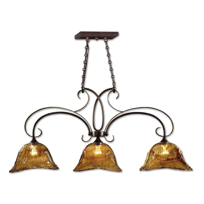 Uttermost Vetraio 3 Lt Bronze Kitchen Island Light