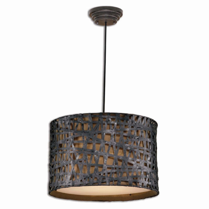 Uttermost Alita Aged Black Drum Pendant