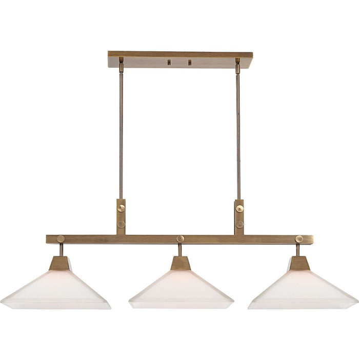 Uttermost Brookdale Industrial 3 Light Linear Chandelier