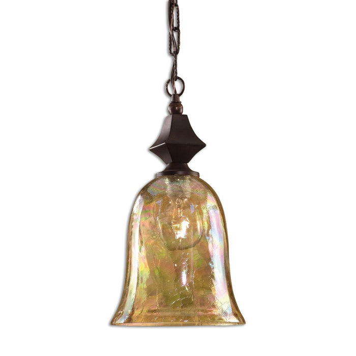 Uttermost Elba Crackle Glass Mini Pendant