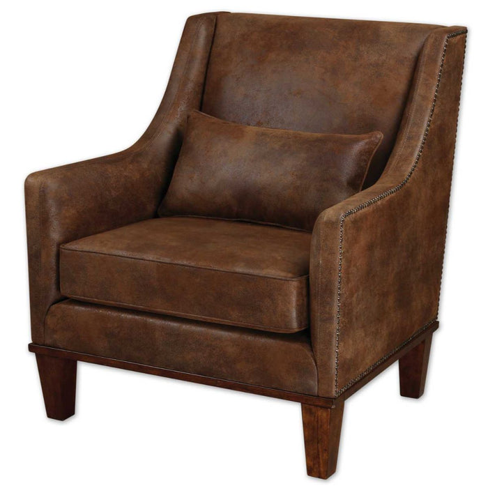 Uttermost Clay Leather Armchair